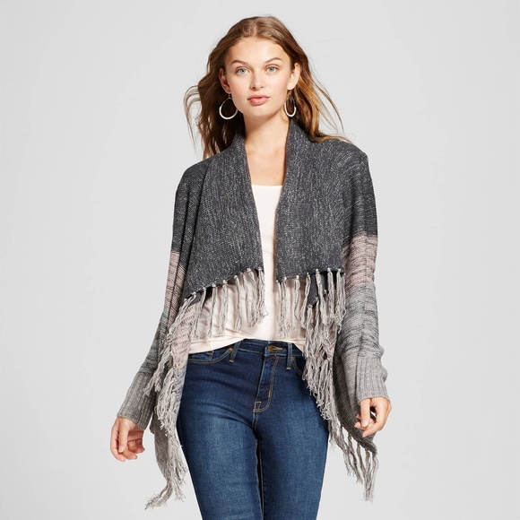 Knox Rose Sweaters - Knox Rose Lurex Stripe Drapefront Cardigan NWT